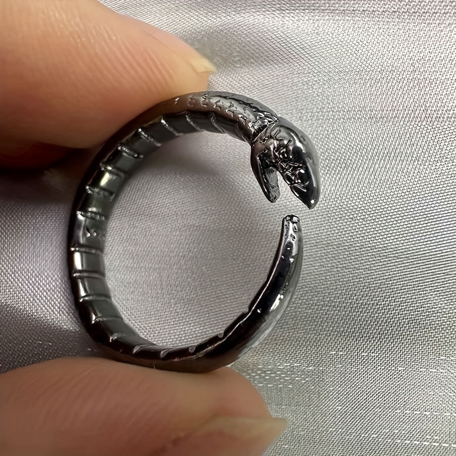 Snake Shape Open Ring Adjustable Alloy Finger Ring Jewelry